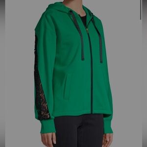 Escada Sport
Lace Hooded Cotton-Blend Jacket